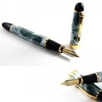 Ручка перьевая JINHAO Х450 мраморная с золотом